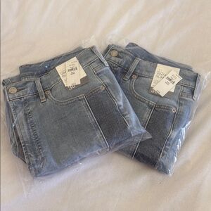 2 Pair Women’s GAP High Rise Patchwork Vintage Slim Jeans size 30/10 Short